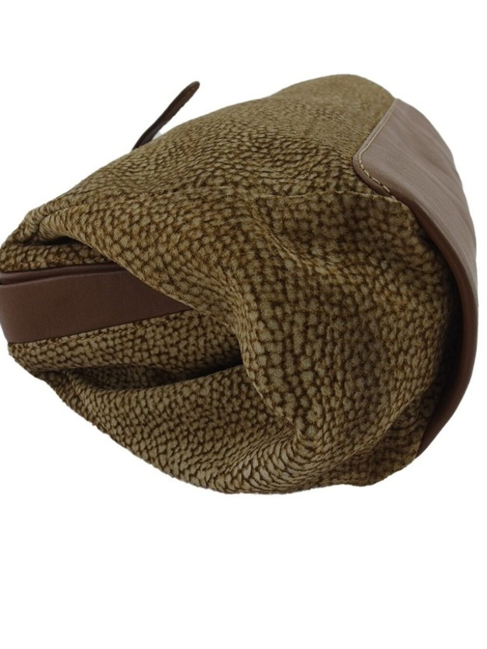 BORBONESE Clutch bag Beige brown Women 91940 Authentic secondhand